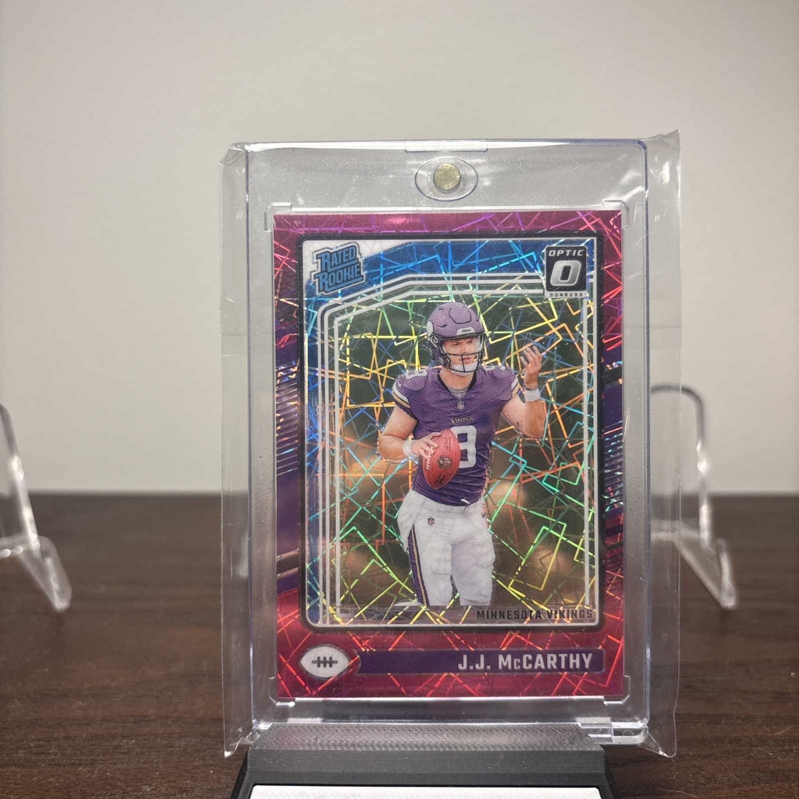 2024 Panini Donruss Optic Rated Rookie Jj McCarthy #235 Pink Velocity Prizm /80