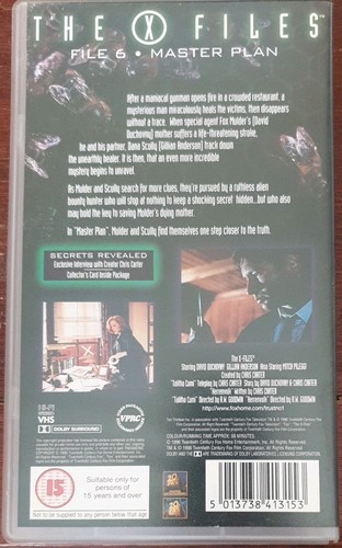 The X-Files - File 6 - Master Plan - VHS Tape with Collectors Card + Inserts - Picture 2 of 5