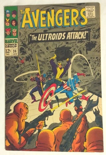 Avengers #36 1967 Vintage Marvel Comic Captain America Hawkeye Black Widow Wasp