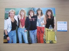 Def Leppard autograph signed 28x41 cm poster folded ACOA
