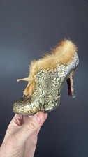 Louis Vuitton Gold Fur Ankle Boot Size 35