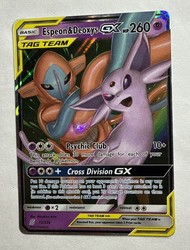 Espeon & Deoxys GX 72/236 Unified Minds Ultra Rare Holo