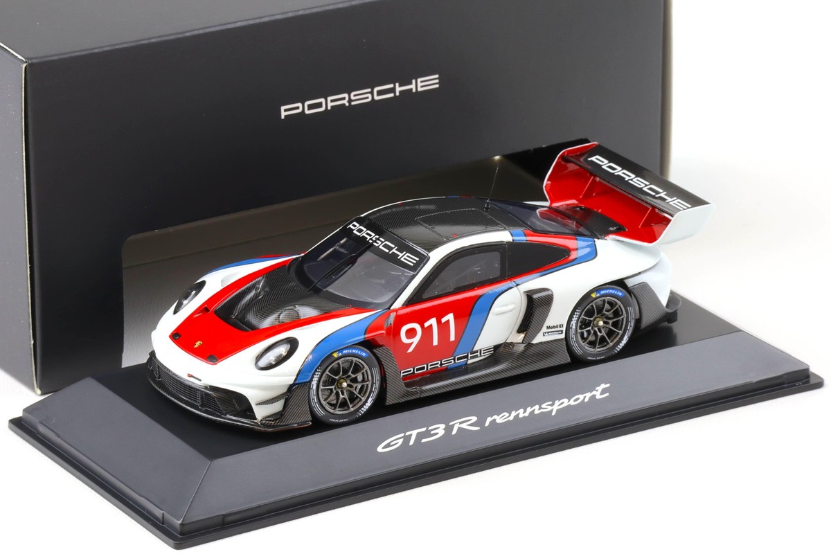 ミニカー Spark 1/43 Porsche 911GT3R 992 Macau #15 1:43 Spark Porsche 911 992 GT3 R Rennsport #911 white/red