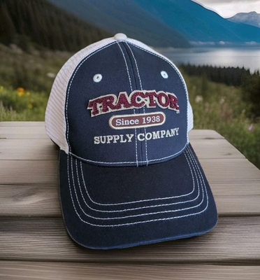 #ad Tractor Supply Company Hat 1938 Farmer Mesh Hook n Loop Baseball Cap NWT $13.50