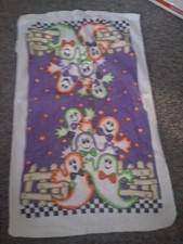 Vintage Halloween Towel Boo Ghosts 90s Kitche...