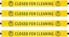 4 Pcs Restroom Closed for Cleaning Sign with Magnetic Ends Magnetic Bathroom Cle