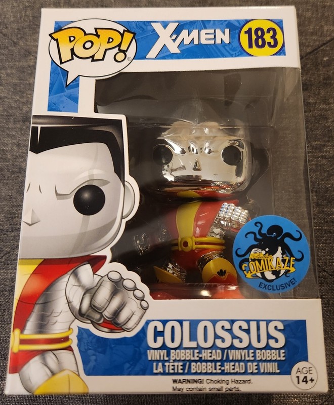 Funko POP! Marvel X-Men Colossus Chrome #183 Comikaze W/Protector