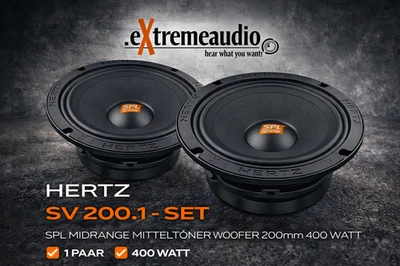 HERTZ SV 200.1 - SET SPL MIDRANGE 200mm 4 Ohm haut-parleurs 1 PAIRE de woofer - Photo 1/4
