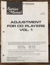 Pioneer Adjustment for CD Players Volume 1 Service Manual Original
