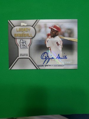 Ozzie Smith 2019 Update Legacy of Baseball Platinum 1/1 Autograph
