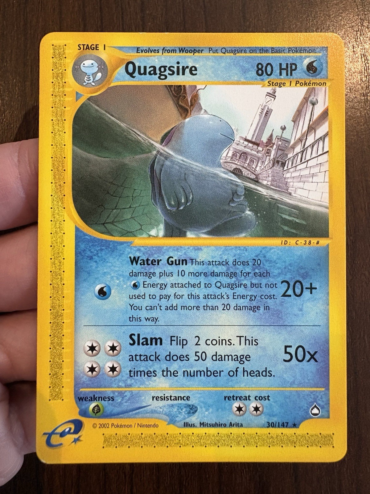 Pokémon TCG Quagsire Aquapolis 30/147 Regular Rare Card NM/VLP