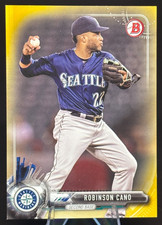 Robinson Cano 2017 Bowman Yellow Parallel #74 /50 Seattle Mariners SP
