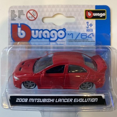 Bburago 2008 Mitsubishi Lancer Evolution 1:64 Modellauto NEU in OVP