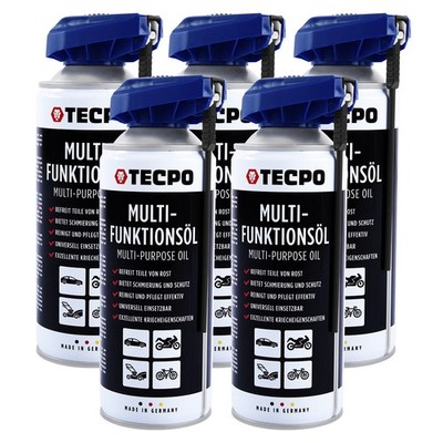TECPO MULTIFUNKTIONSÖL 5x 400 ml MULTI-ÖL KRIECHÖL ROSTLÖSER SCHMIERMITTEL SPRAY