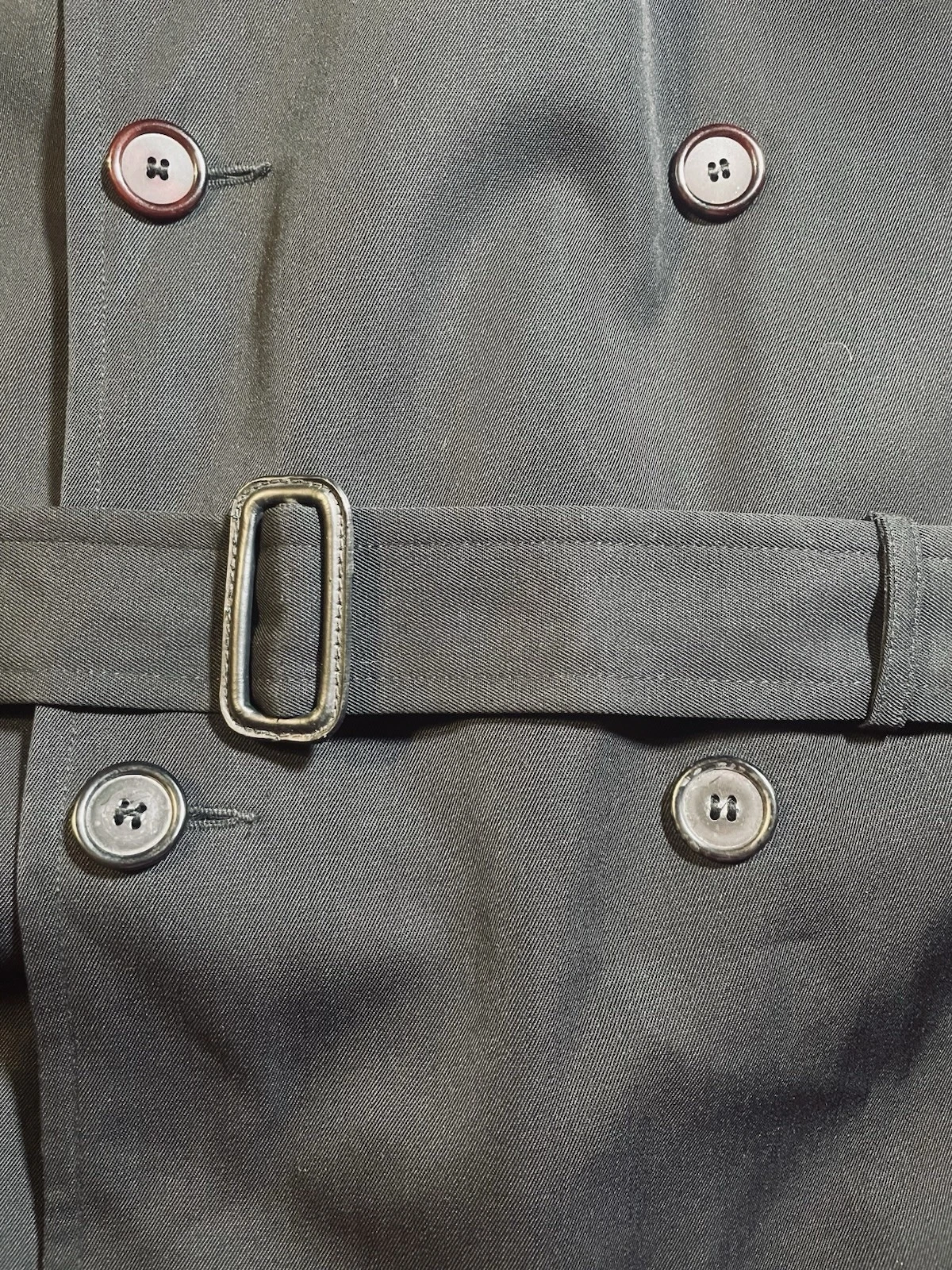 Stanley Blacker VTG Black Trench Coat Mens XXL Wool Lining Dbl Breasted Belt USA - product detail image 14