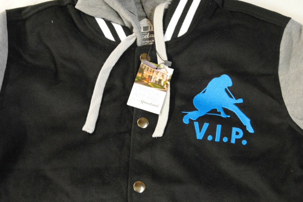 【Paragraph】22FW★ Elvis Hood No.017 ELVIS PRESLEY EMBROIDERED HOODED VIP QUILTED VARSITY JACKET