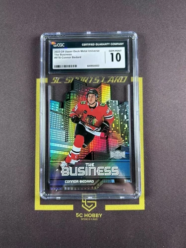 2023-24 Upper Deck Metal Universe The Business Rookie Connor Bedard CGC 10 FCMD