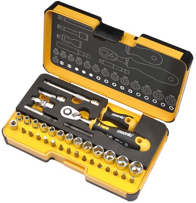 Felo - ''R-GO XL'' - Tool Set 1/4'' with ERGONIC Ratchet, Bits, Sockets and Accs.