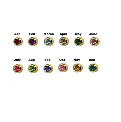 Surgical Steel Ear Piercing Stud Earrings Birthstone Colour Crystal Gem Ear stud - Picture 113 of 151