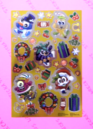 Christmas Winter Scented Foiled Stickers Scentos Gold Sheet - Bild 1 von 3