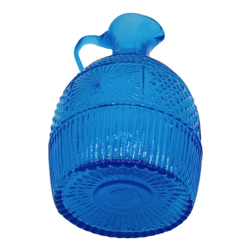 Vintage Blue Clevenger South Jersey Pitcher 8” Blown Glass Applied Handle - Picture 7 of 11