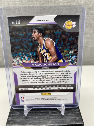 Magic Johnson 2021 Prizm Purple Wave Very Minty HOF Lakers - Bild 3 von 4