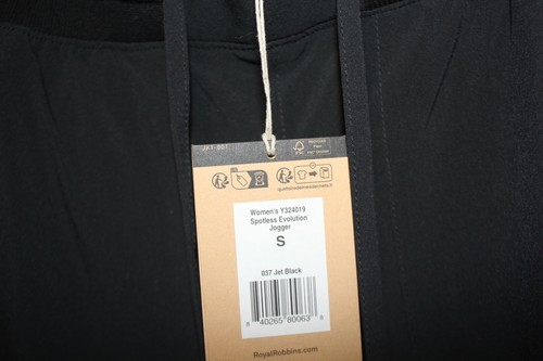 New $100 Royal Robbins Spotless Evolution Jogger Pants Womens Small Hiking Blk - Picture 6 of 10
