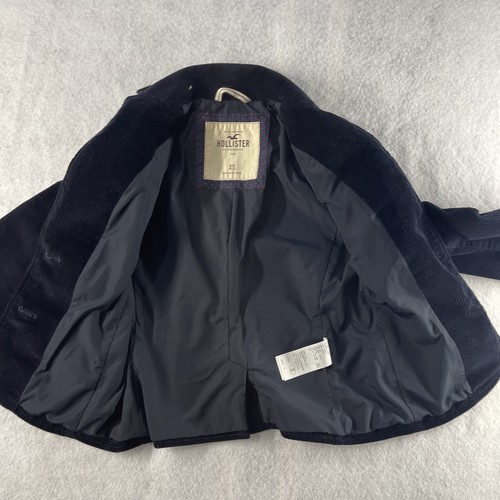 Cordjacke Blazer Sportmantel Damen XS Hollister dunkelblau bestickt Y2K - Bild 9 von 9
