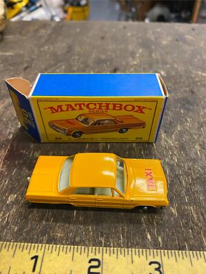 MATCHBOX #20C 1964 Chevrolet Impala Taxicab Orange/Yellow 1965