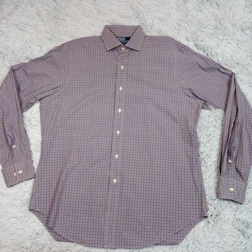 Vintage Polo Ralph Lauren Herren Hemd Lila 16 L Estate Classic Fit Preppy - Bild 1 von 11
