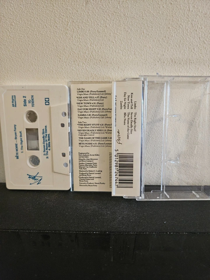 BRYAN FERRY Bete Noire 1987 CASSETTE TAPE ROXY MUSIC SINGER SOLO POP ROCK - Image 3 of 4