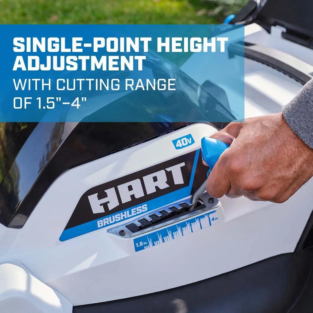 20-Inch Cordless Push Lawn Mower Kit 40-Volt Adjustable Brushless WIth Battery