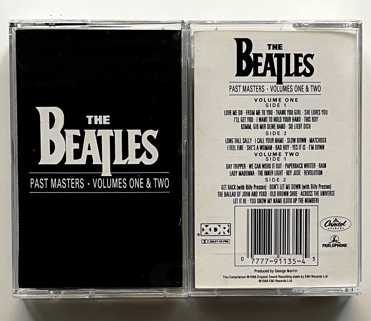 Vtg THE BEATLES Cassette PAST MASTERS Part 1 & 2 COMPLETE 2 Tape