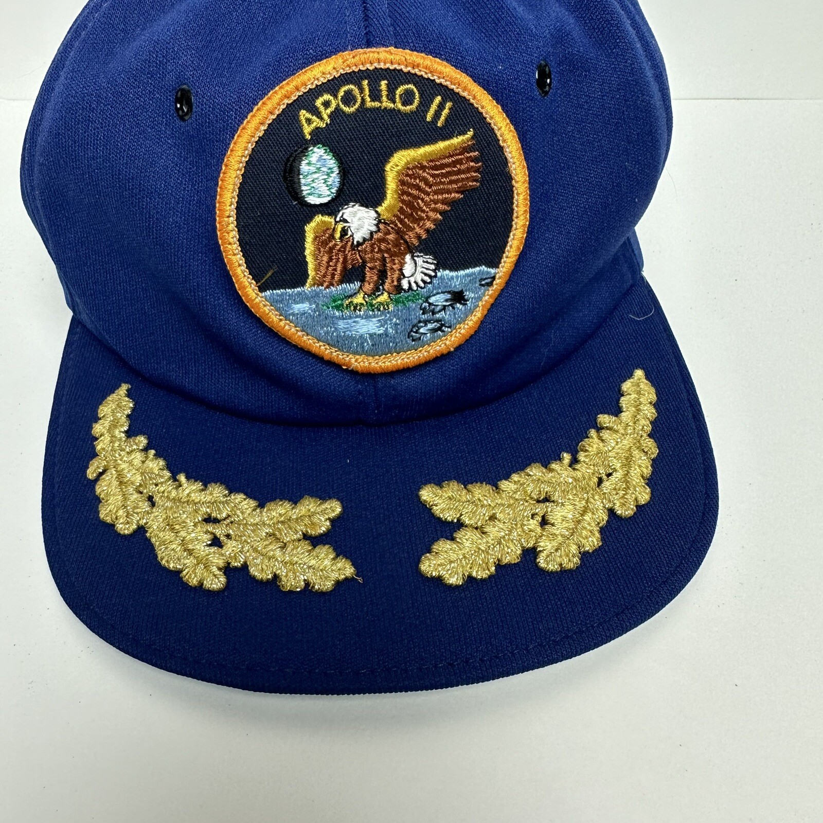 Vintage Apollo 2 Eagle Patch Hat Embroidered Gold… - image 11