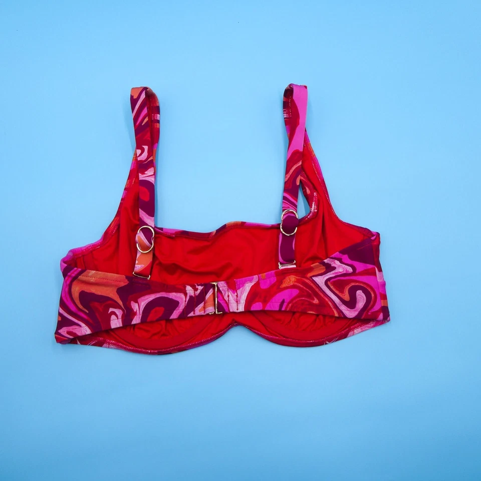 Bikini Victorias Secret Grande Rojo Rosa Forrado con Aros VS Traje de Baño Artístico Nuevo Foto 4 de 4