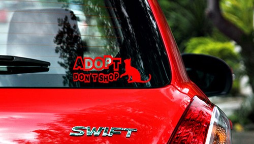 ADOPT DON'T SHOP Cat Kitten Owner Vinyl Decal Sticker for Car Truck Custom - Picture 7 of 12