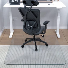Glass Matte Desk Office Chair Floor Mat Protector for Hard Wood Floors 46" x 55"