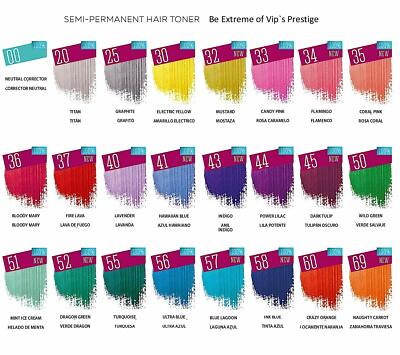 4x VIP s Prestige Semi Permanente direktziehende Haarfarbe Haartönung Farbe 100g