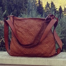 Borsa Donna a spalla trasformabile in zaino in vera pelle lavata Vintage BC77