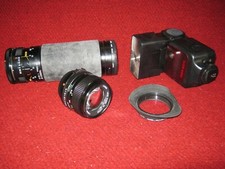 Canon Lenses and Flash Lot 50mm FD Lens 300 TL Flash Tamron 60-300mm w/Adaptall