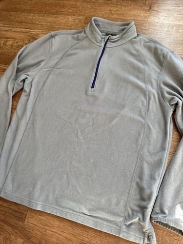 Cabela's Fleece Jacket Size Large Lightweight Grey Mens Hiking Walking Trails - Picture 3 of 15