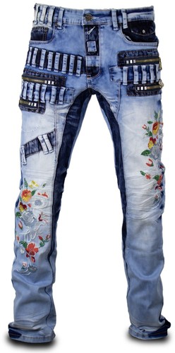 Pantalones vaqueros para hombre modelos elegantes pantalones vaqueros lavados en azul o negro - Imagen 10 de 38