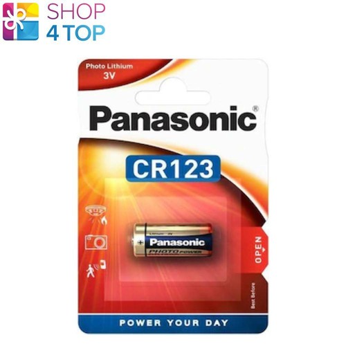 PANASONIC LITHIUM POWER CR123 BATTERY 3V 1400 mAh DL123A 123A EXP 2029
