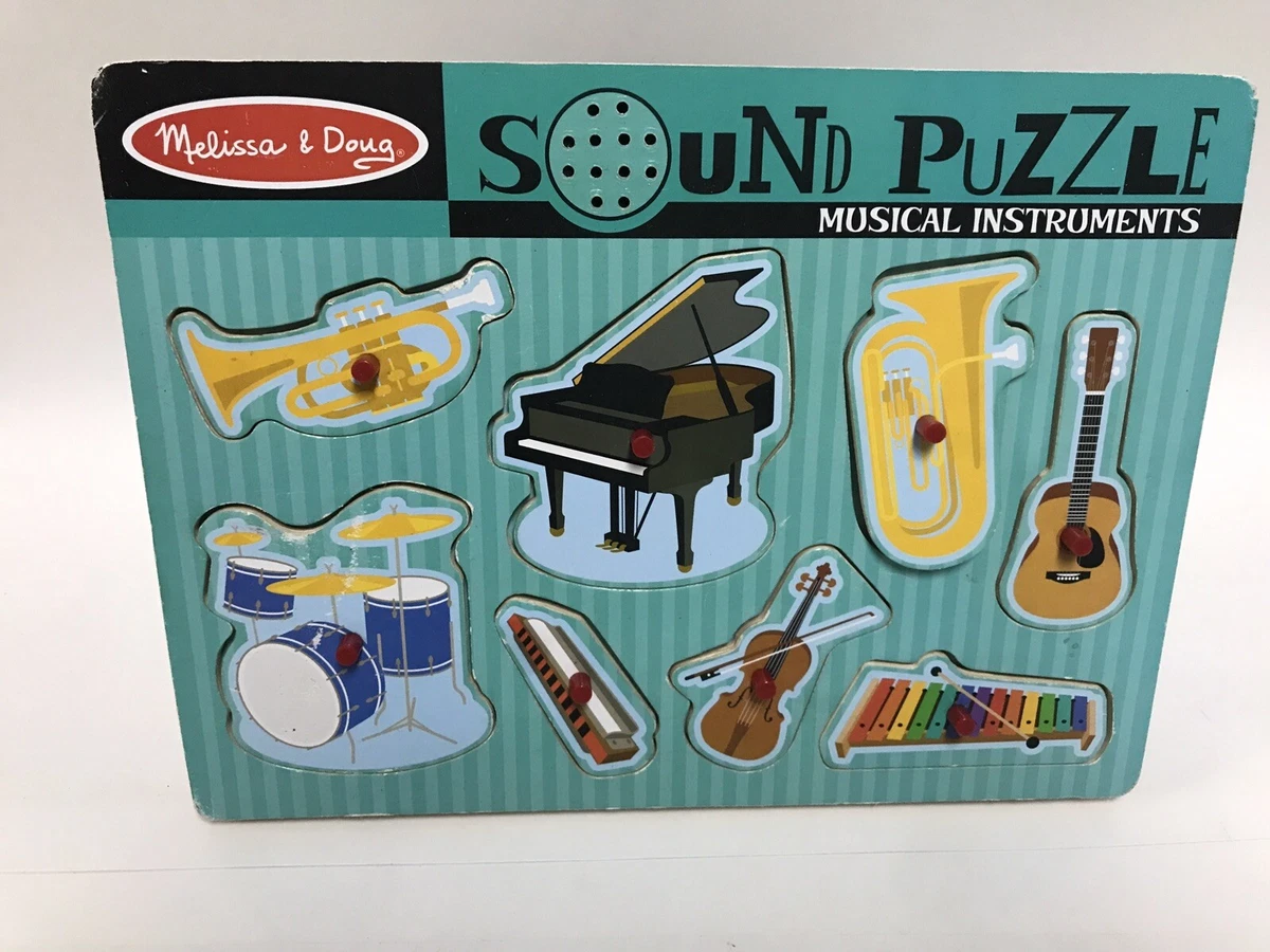 Melissa &amp; Instruments Sound Puzzle - Wooden Peg Puzzle (8 pcs) eBay