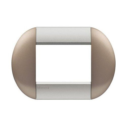 PLACCA 3 MODULI BTICINO LIVING INTERNATIONAL LNB4803TB TWIN BRONZO