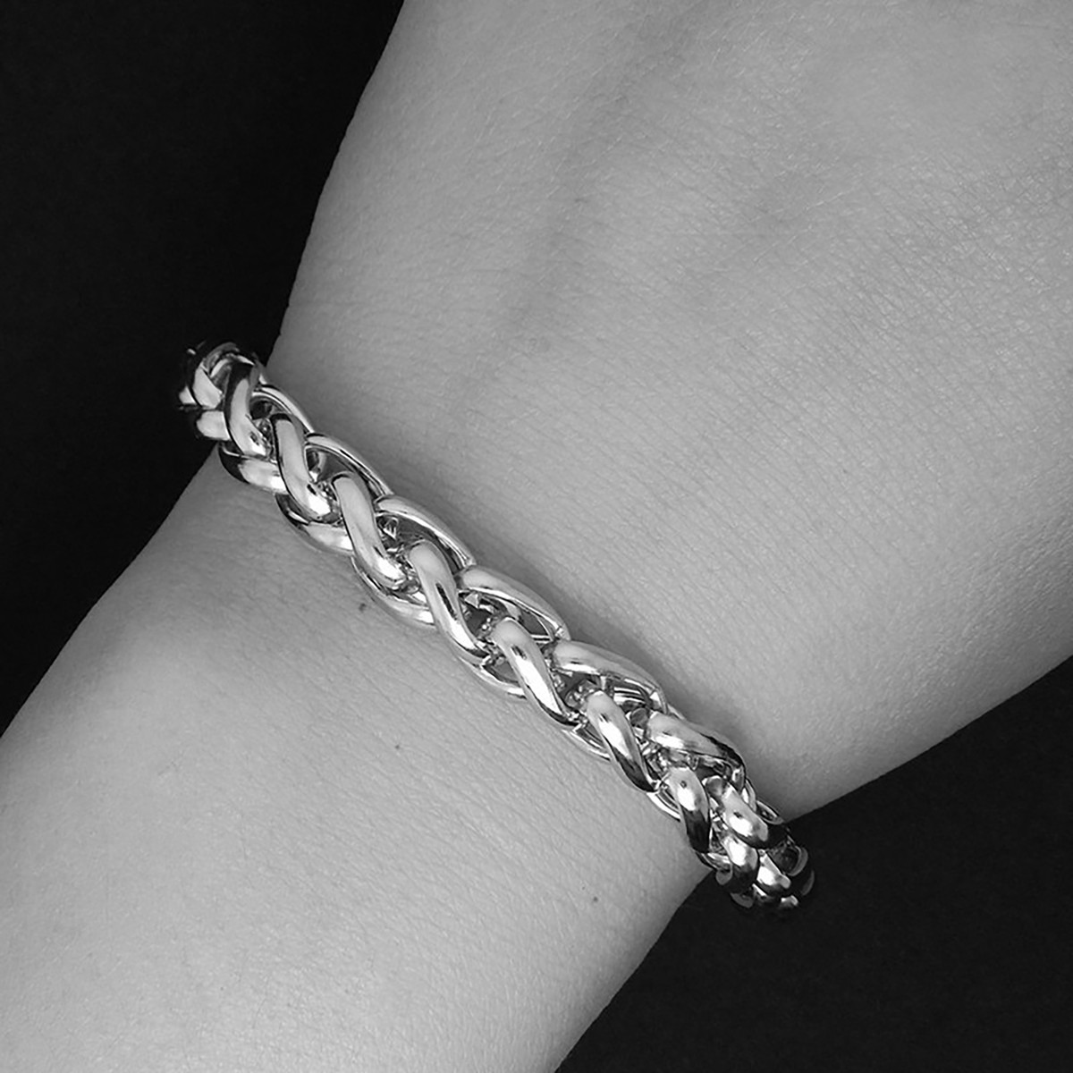 AURSTORE Bracciale In Acciaio Inossidabile 316L Con Messaggio Inciso - Sottile 5 Mm - 19 Cm - 2