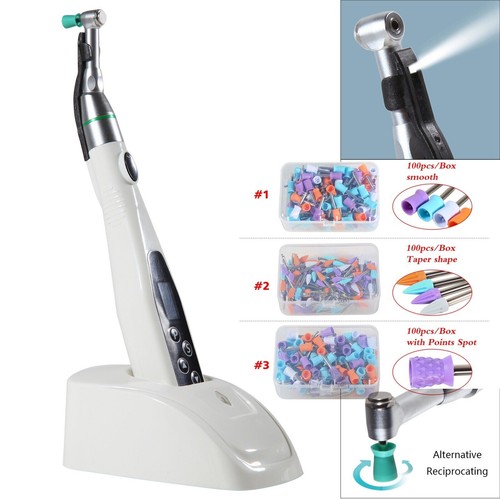 Dental Polishing Grinder Electric LED Motor 4:1 Contra Angle Handpiece /Cups - Picture 1 of 52