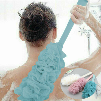 Long Handle Bath Loofah Brush for Shower Exfoliating & Back Scrubbing