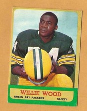 1963 FOOTBALL #95 WILLIE WOOD GB PACKERS ROOKIE CARD EX