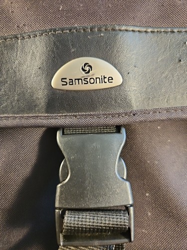 Samsonite Nylon Briefcase Laptop Case Black 17x13 Messenger Bag - Picture 2 of 24